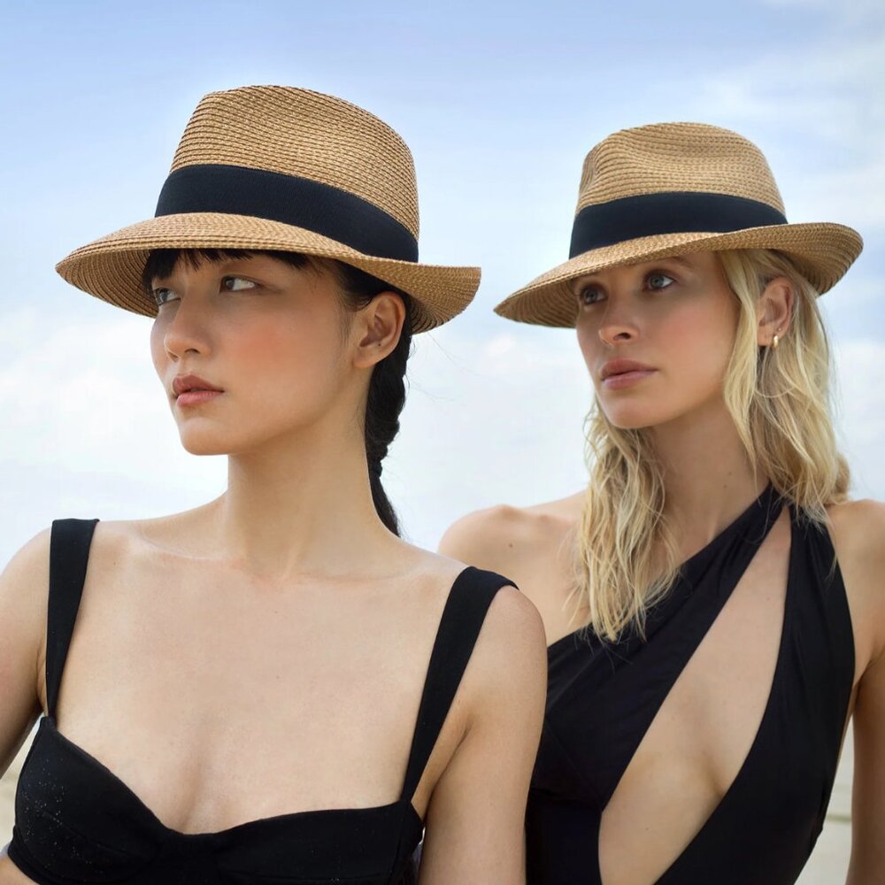 Eric Javits Squishee Packable Classic Fedora Straw Hat